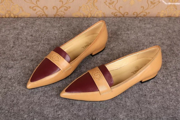 CHANEL Shallow mouth flat shoes Women--045